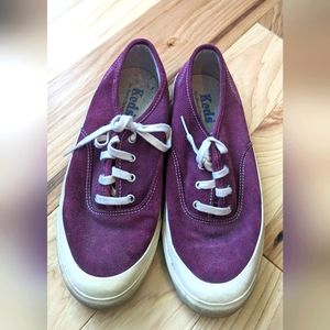 Burgundy Maroon Suede Keds Sneakers Women's Size 10